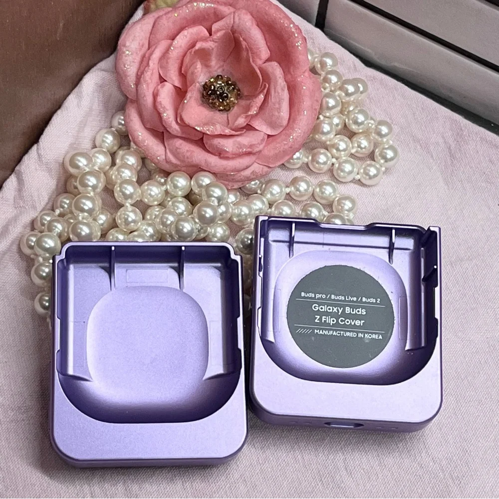 Samsung Galaxy Buds 2/Pro/Live Z Flip 3 Cover Style Case only - Lavender (Bling)